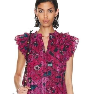 Ulla Johnson Fleur Top In Color Snapdragon New With Tags